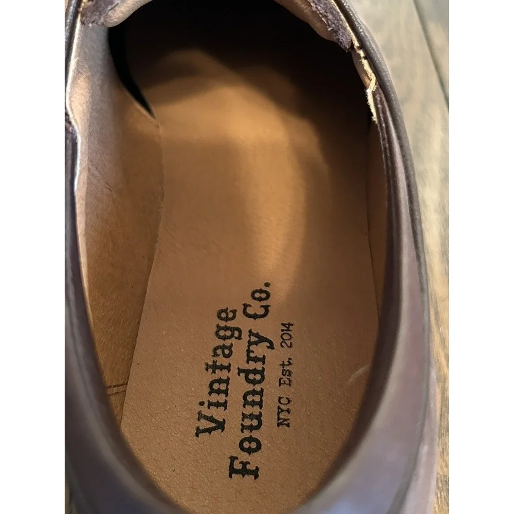 Vintage Foundry‎ Men's Lester Oxfords Shoe Brown Size 10
